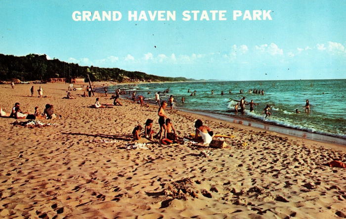 Grand Haven State Park - Old Postcard
